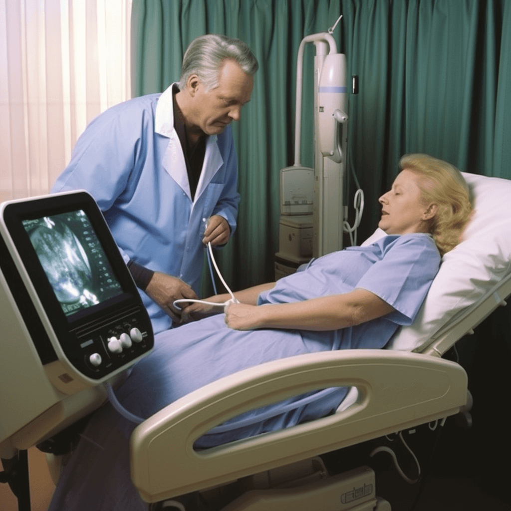 The physician explains to the patient the reasons, indications, and process for performing a gallbladder ultrasound.